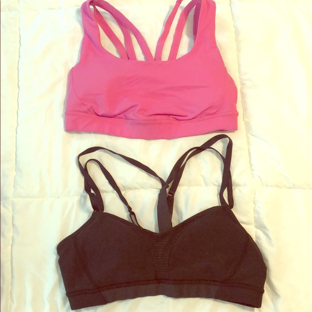 Two Lululemon sports bras